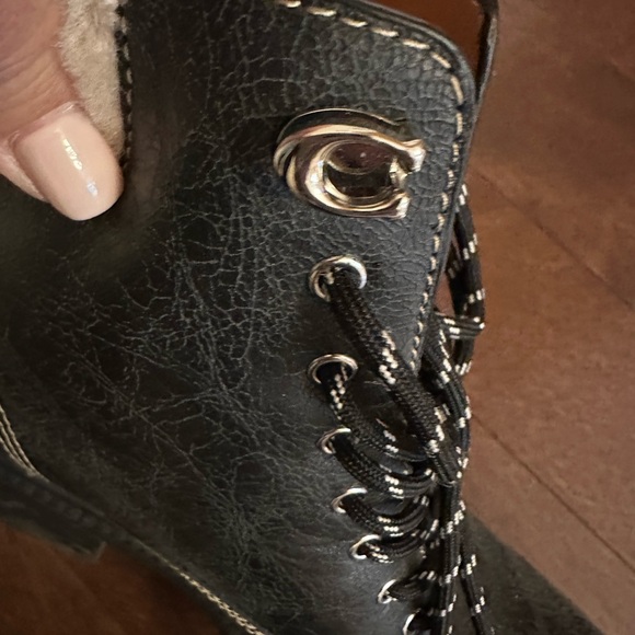 COACH Fur-Lined Leather Boots US 8 - Picture 7 of 12